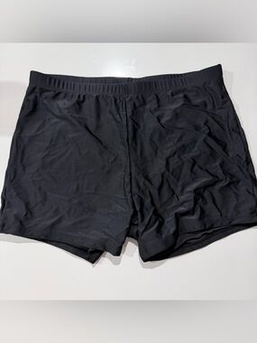 Black swim shorts